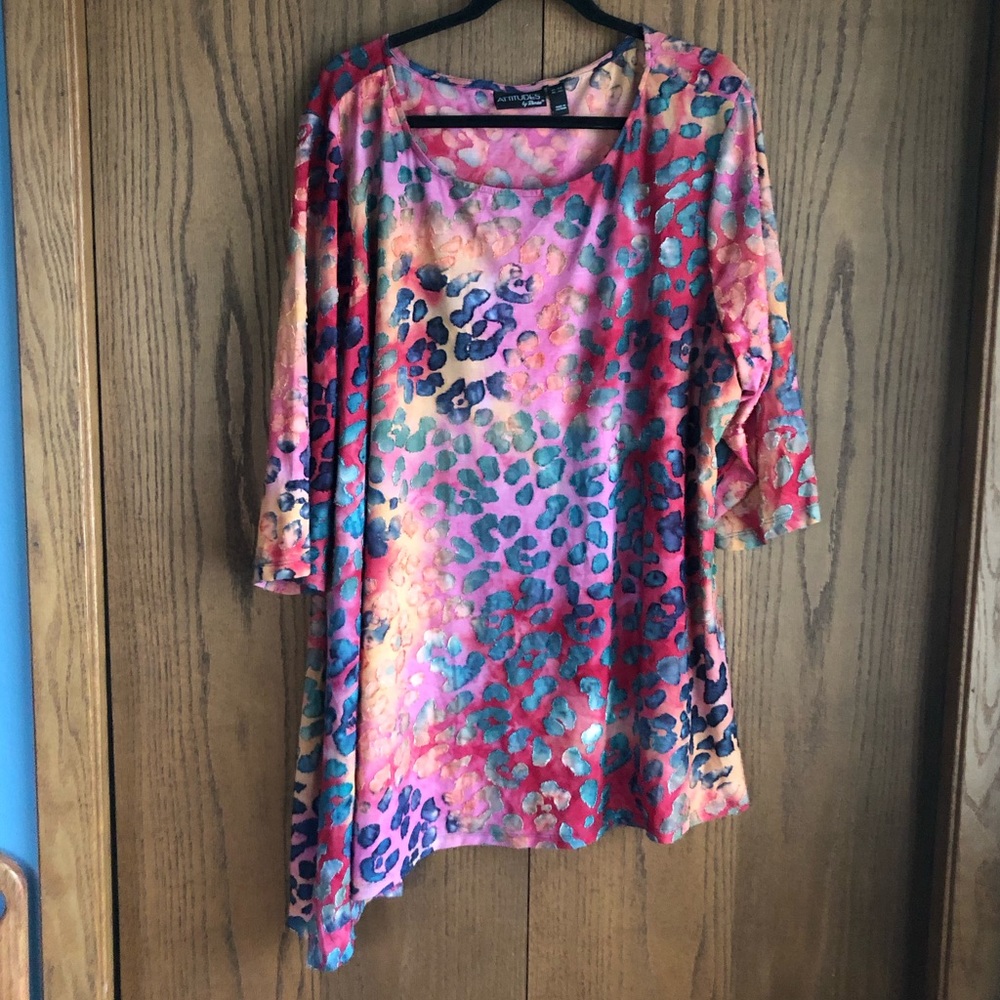 Attitudes by Renee Multicolor Animal Print Tunic
